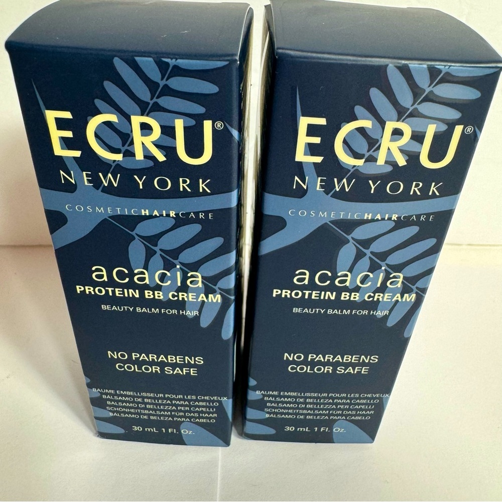 NWT. 2 ECRU Acacia Protein BB Cream hair styling lotions 1 fl oz each